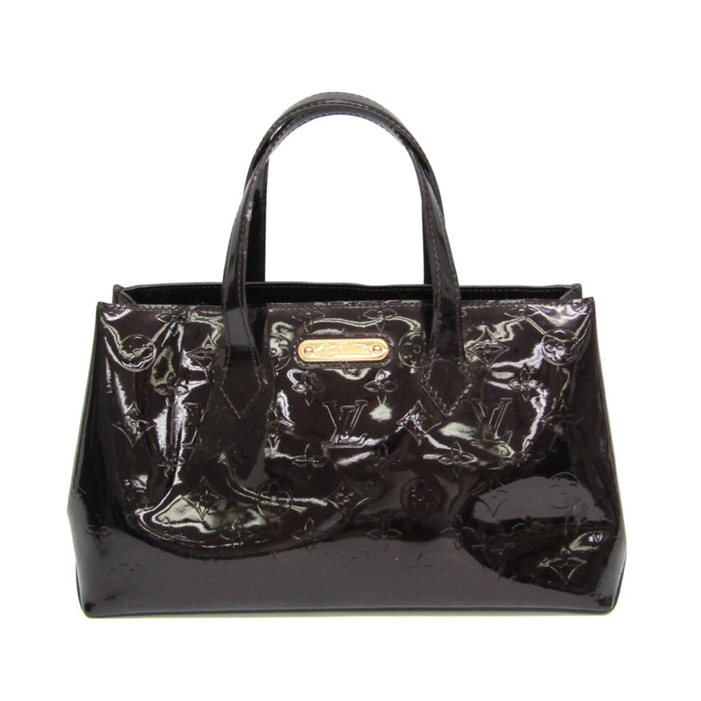 Louis Vuitton Monogram Vernis Wilshire PM M93641 Women's Handbag Amarante